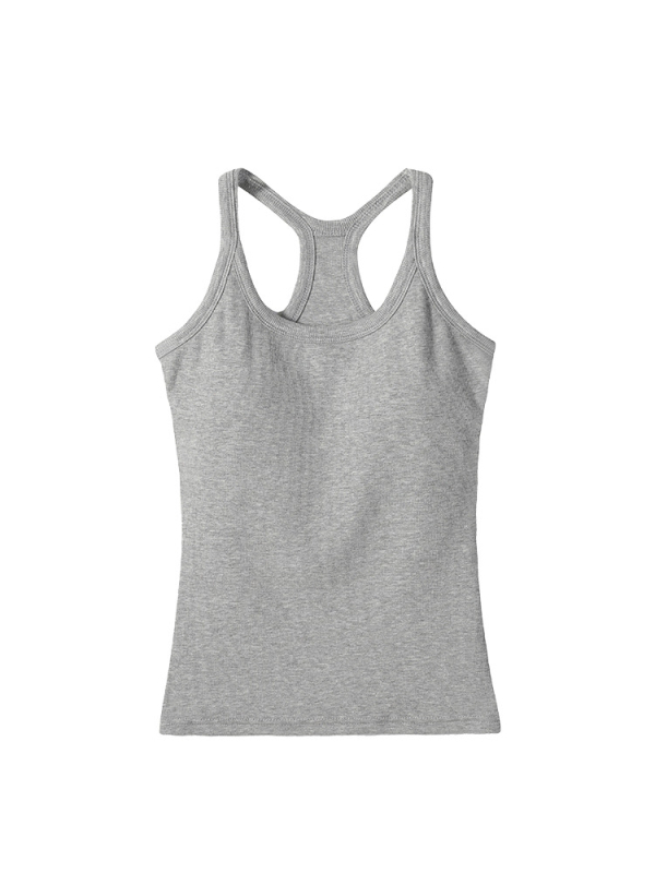 Camisole top s jastučićem za grudi - uski kroj, kratka duljina 40–50 cm, pamuk-viskozna smjesa 30–50% svakog dijela, naramenice nisu uklonjive, za odrasle žene