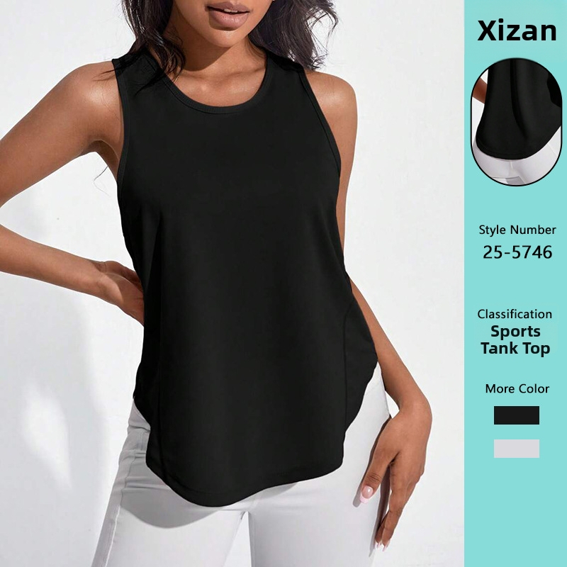 Unisex greitai džiūstantis be rankovių sportinis topas jogos ir treniruotėms, kvėpuojantis, įprasta kirpimo, 90% poliesteris, 10% elastanas, 230 g romėnų audinys