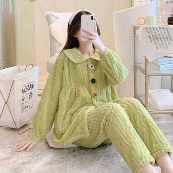 Set za dojenje i majčinstvo – koral fleece, poliester, jedinstven jednobojni uzorak, dugi rukavi, hlače, pristup dojenju