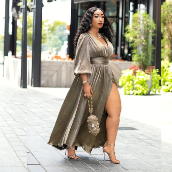 Plus-size haljina za trudnice od pletene tkanine s kapuljačom, duge rukave, V-izrez, zapadni stil, maksi duljina