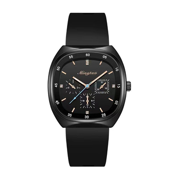 Ceas dama quartz cu curea din silicon, afișaj analog, mecanism PE21 original, Mingtuo 4021