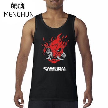 Cyberpunk 2077 вдъхновен спортен потник с карикатурен принт, 100% памук, термотрансферен печат