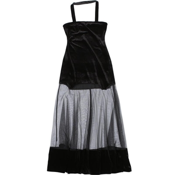 Halternek haljina, bez rukava, plisirana poliester tkanina, midi duljine, priljubljena silueta