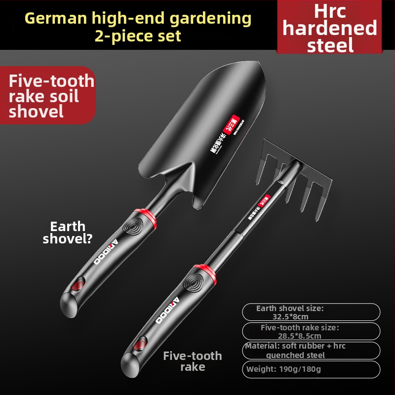 Airuidun Dārza lāpsta – triju daļu komplekts ziedu stādīšanai, augsnes rakšanai, dārzeņu stādīšanai un augsnes atslābināšanai