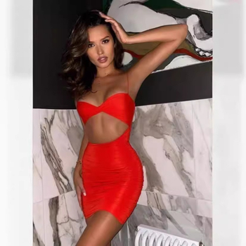 Rochie tip bretele, set din două piese, poliester cu blană de iepure, fără mâneci