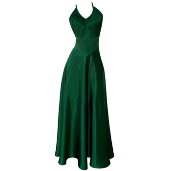 Večernja haljina s halter vratom, bez rukava, A-linije kroj (Poliester; kolagiranje/rezanje; Halter stil; bez rukava; V-izrez)