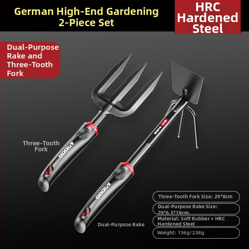 Airuidun Kerti eszközök – 3-darabos készlet, ültetéshez, ásáshoz és talaj lazításához