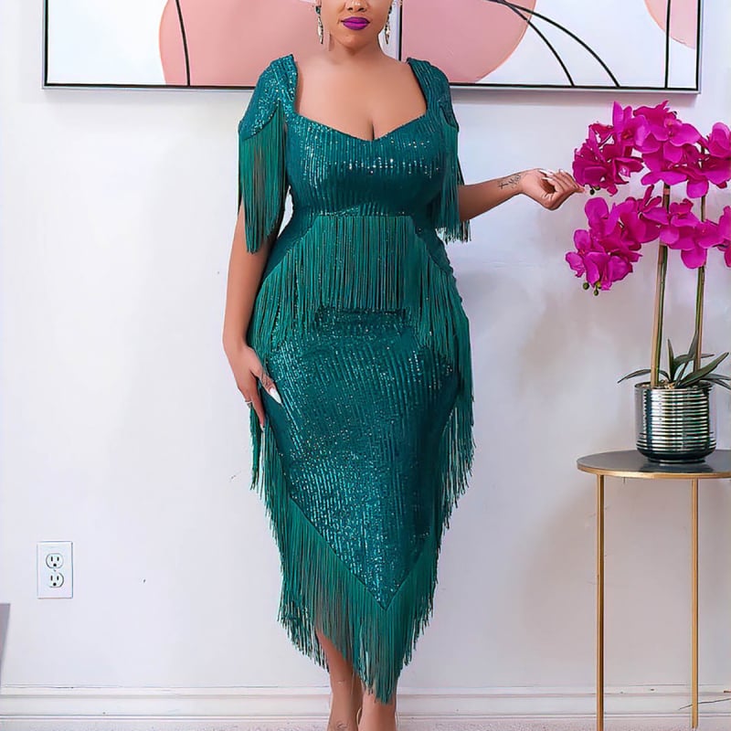 Rochie din chiffon, culoare solidă, lungime midi, guler pătrat, fără mâneci