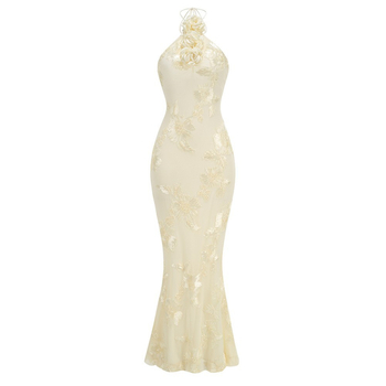 Večernja haljina s cvjetnim uzorkom, camisole stil, duga plisirana haljina, bez rukava, srednji pojas, elegantna.