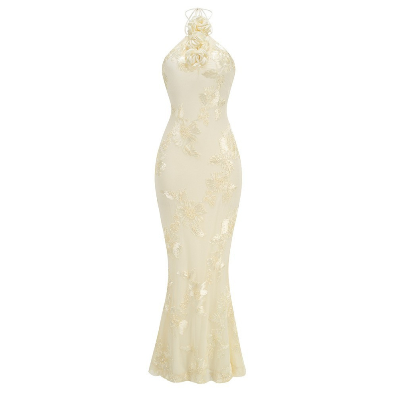 Večernja haljina s cvjetnim uzorkom, camisole stil, duga plisirana haljina, bez rukava, srednji pojas, elegantna.