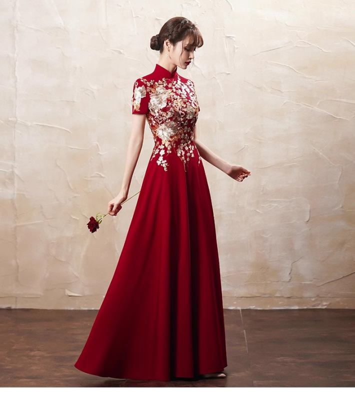 Formalne večernje haljine s A-linijom, stojeći ovratnik, spandex smjesa, za odrasle ceremonije