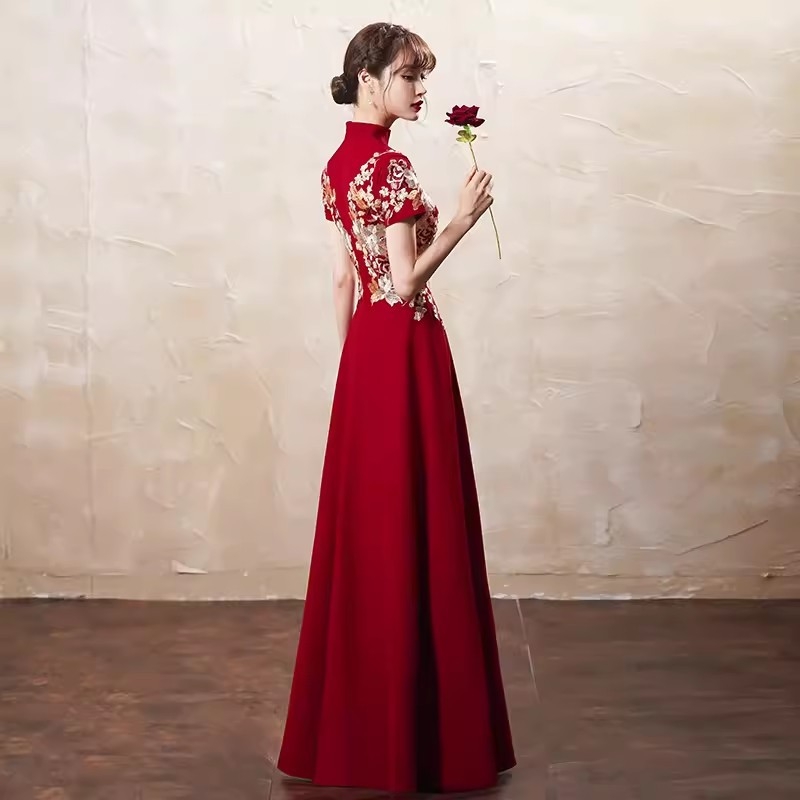 Formalne večernje haljine s A-linijom, stojeći ovratnik, spandex smjesa, za odrasle ceremonije