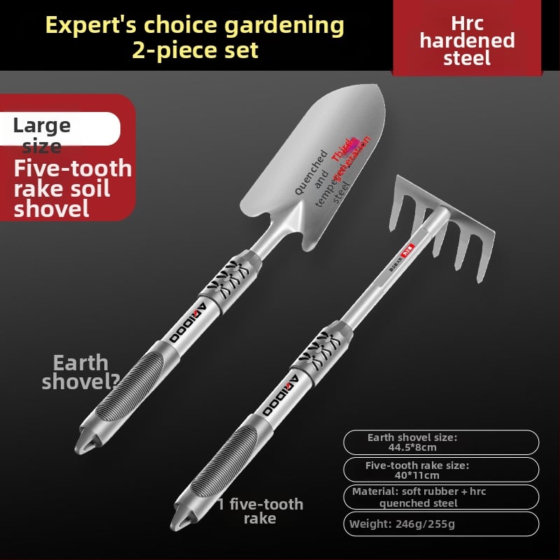 Airuidun mini kerti lapát — 3 részes készlet virág- és zöldségültetéshez, talaj lazításához és cserepes növények rendezéséhez