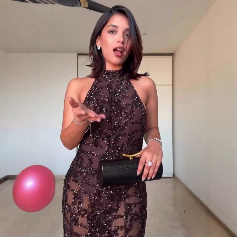 Rochie de seară cu halter, fără mâneci, fustă lungă, poliester, design uni, talie medie