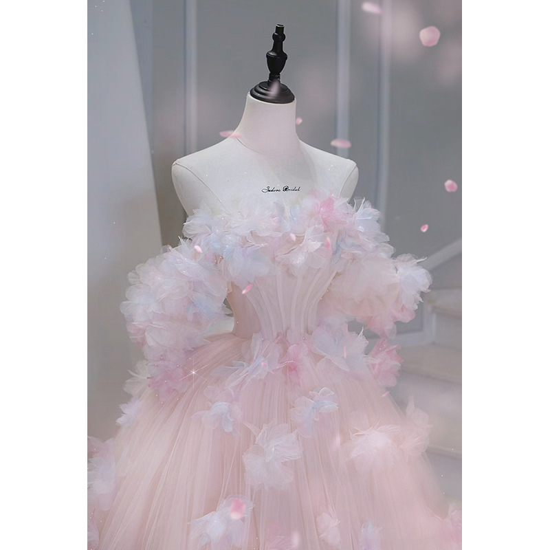 Φόρεμα δεξίωσης γάμου, Α-γραμμή σιλουέτα, ψηλή μέση, μανίκια 3/4, μακρύ μήκος, πολυεστερική ύφανση