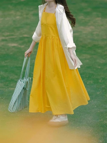 Rochie din poliester, croială în A, talie înaltă, stil camisole și urban pentru navetă