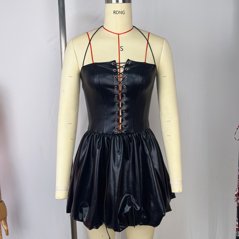 Haljina – tube top, bez rukava, bez leđa, visoki struk, suknja kišobran