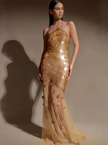 Šljokičasta haljina bez rukava, tube-top stil, visok struk, kratka dužina, poliester