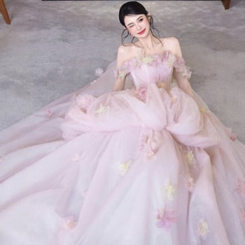 Francuski stil lagane vjenčane haljine s jednim ramenom, puderski tila, bez rukava, duga suknja s dugačkim šlepom, poliester smjesa, ljeto 2025