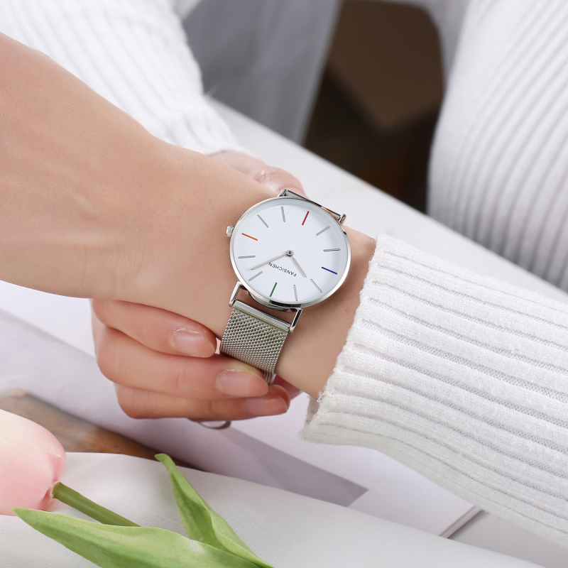 Damski kvarcni sat Morning Dragon, promjer 36 mm, kućište od cinkovog legura, kaiš od nehrđajućeg čelika