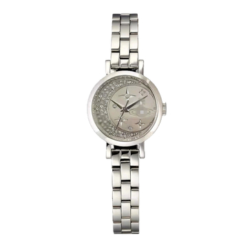 Ceas feminin quartz cu mișcare Swiss ETA, cadran de 25 mm, cristal safir, carcasă și brățară din oțel inoxidabil, rezistență la apă 30 m
