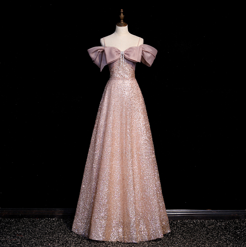 Rochie de seară pentru femei, decolteu off-shoulder, mâneci 3/4, fustă lungă, talie înaltă, poliester