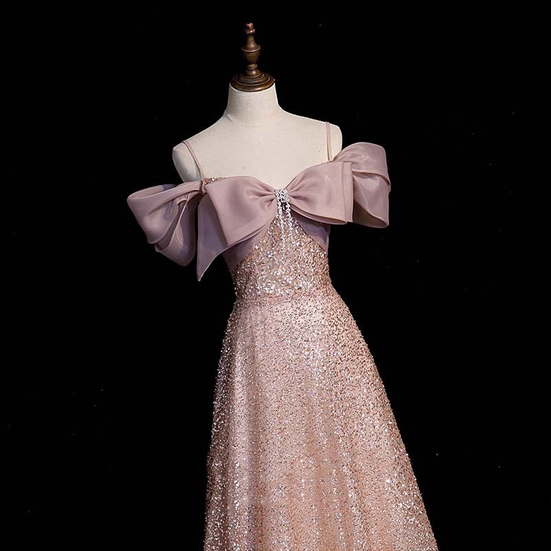 Rochie de seară pentru femei, decolteu off-shoulder, mâneci 3/4, fustă lungă, talie înaltă, poliester