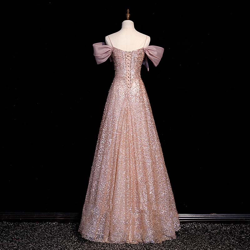 Rochie de seară pentru femei, decolteu off-shoulder, mâneci 3/4, fustă lungă, talie înaltă, poliester