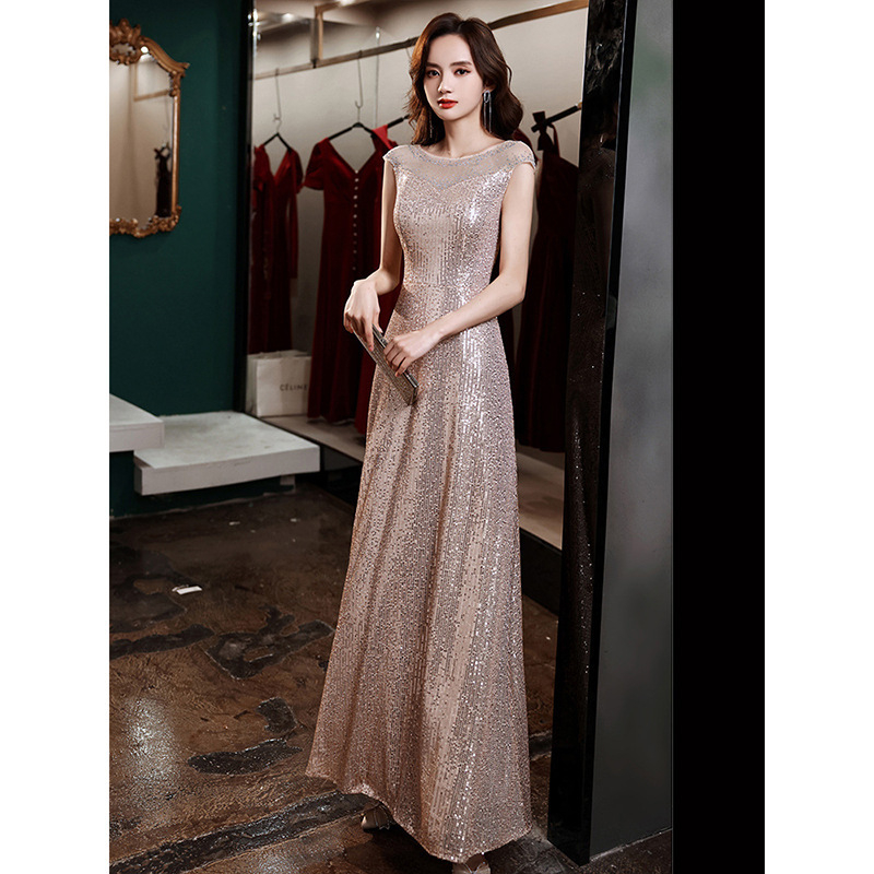Ženska večernja haljina, 2026. proljeće, novi stil za banket, elegantna francuska haute couture, haljina za kumu i hostesu, duga