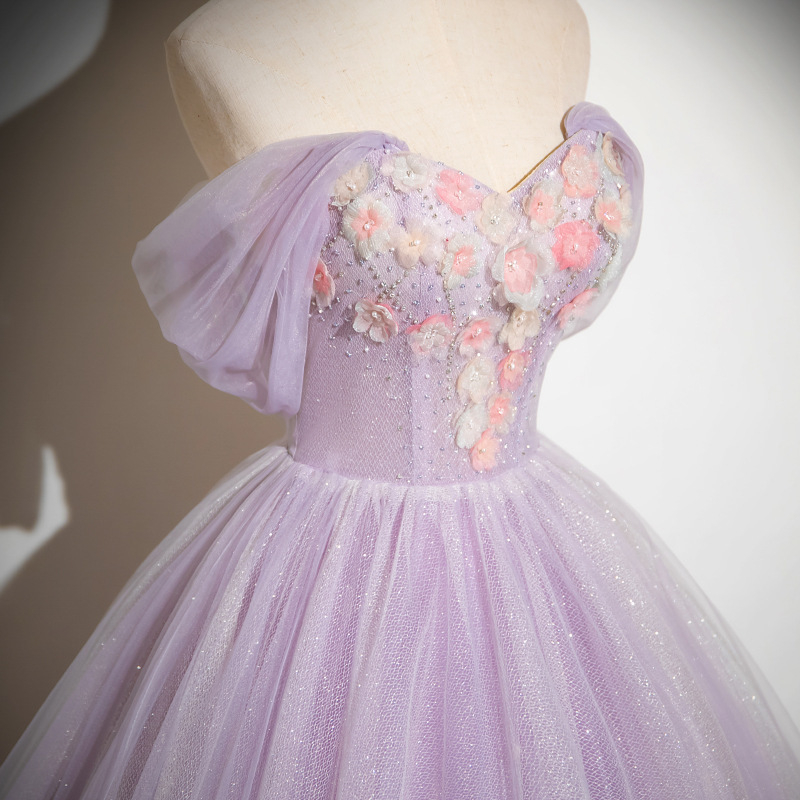 Rochie de seară cu un umăr, siluetă în linie A, talie înaltă, fără mâneci, poliester