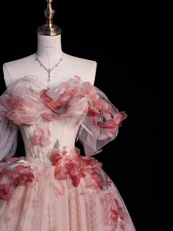 Svadobné večerné šaty, A-tvar, vysoký pás, 3/4 rukáv, dlhá sukňa, polyester