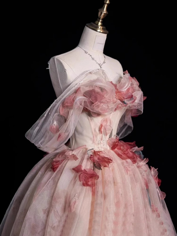 Svadobné večerné šaty, A-tvar, vysoký pás, 3/4 rukáv, dlhá sukňa, polyester