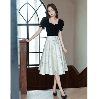 Večernja haljina s jednim ramenom, A-linija siluete, bez rukava, srednja duljina, tkanina Chenille sa Spandexom (Sadržaj Spandex <30%), proljeće 2025