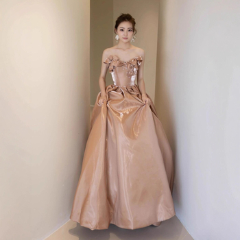 Satenska vjenčana haljina za zaruke, visokim strukom, bez rukava, duga večernja haljina