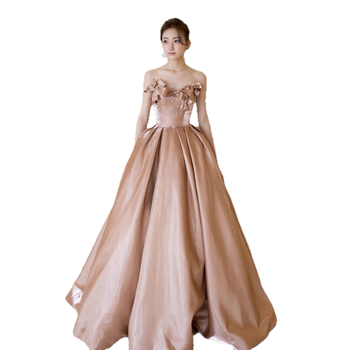 Satenska vjenčana haljina za zaruke, visokim strukom, bez rukava, duga večernja haljina