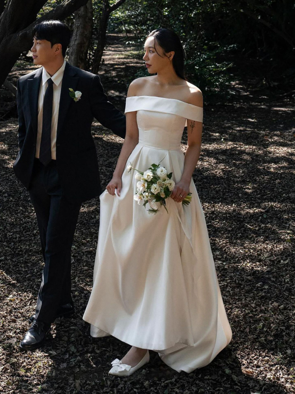 Vjenčana haljina s jednim ramenom, tutu suknja, poliester-spandex smjesa, bez rukava, duga suknja