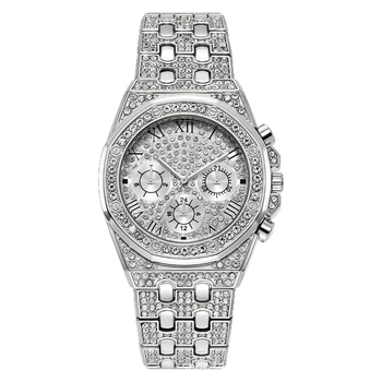 Ceas quartz pentru bărbați, cu cadran rotund, Carcasă din aliaj, Curea din aliaj, Mișcare: quartz, Model: 68