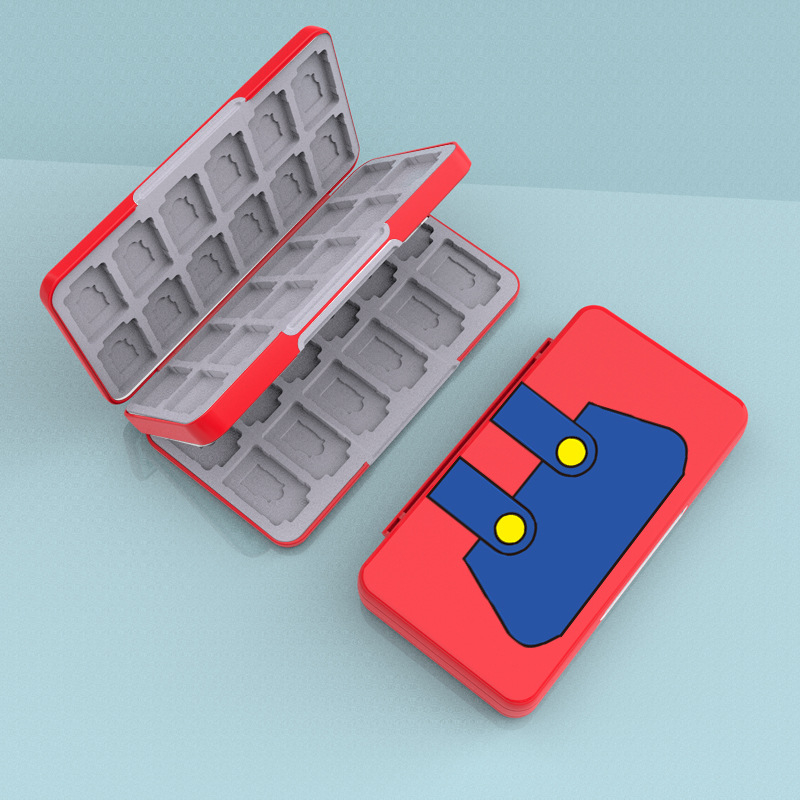 Nintendo Switch úložná škatuľka na herné karty – model AKSW, ABS materiál, kapacita 48 NDS / 24 TF