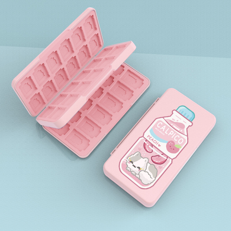 Nintendo Switch úložná škatuľka na herné karty – model AKSW, ABS materiál, kapacita 48 NDS / 24 TF