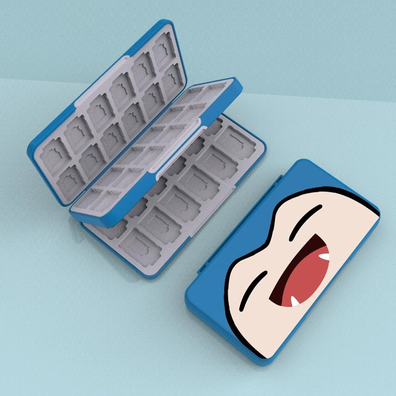 Nintendo Switch úložná škatuľka na herné karty – model AKSW, ABS materiál, kapacita 48 NDS / 24 TF