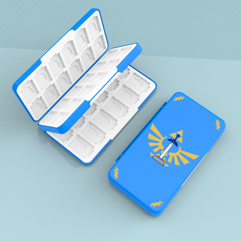 Nintendo Switch úložná škatuľka na herné karty – model AKSW, ABS materiál, kapacita 48 NDS / 24 TF