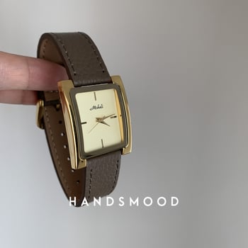 Ceas pentru femei cu cuarț, cadran pătrat mare, carcasă din oțel inoxidabil, mișcare electronică Seagull, cristal din plastic, rezistență la apă 30 m