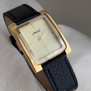 Ceas pentru femei cu cuarț, cadran pătrat mare, carcasă din oțel inoxidabil, mișcare electronică Seagull, cristal din plastic, rezistență la apă 30 m