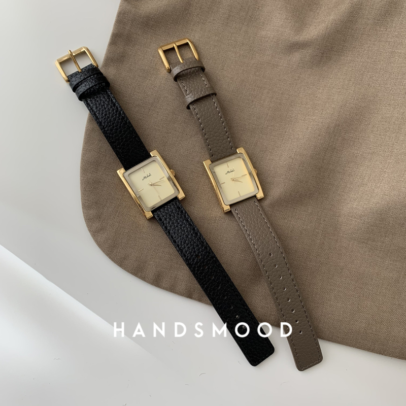 Ceas pentru femei cu cuarț, cadran pătrat mare, carcasă din oțel inoxidabil, mișcare electronică Seagull, cristal din plastic, rezistență la apă 30 m