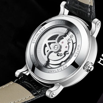 Ceas bărbătesc quartz cu indicatori luminoși, rezistent la apă 30M, carcasă din aliaj, curea din piele naturală, coroană spirală