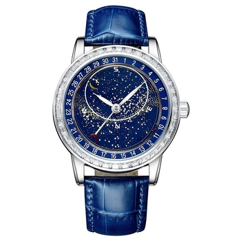 Ceas bărbătesc quartz cu indicatori luminoși, rezistent la apă 30M, carcasă din aliaj, curea din piele naturală, coroană spirală