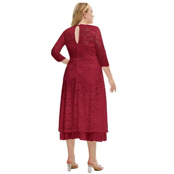 Pruutneitsi pitsiga õhtukleit, põhikangas nailonist pits, nailonisisus 90–95% + spandex <30%, pikk seelik, 3/4 varrukad, elegantne stiil