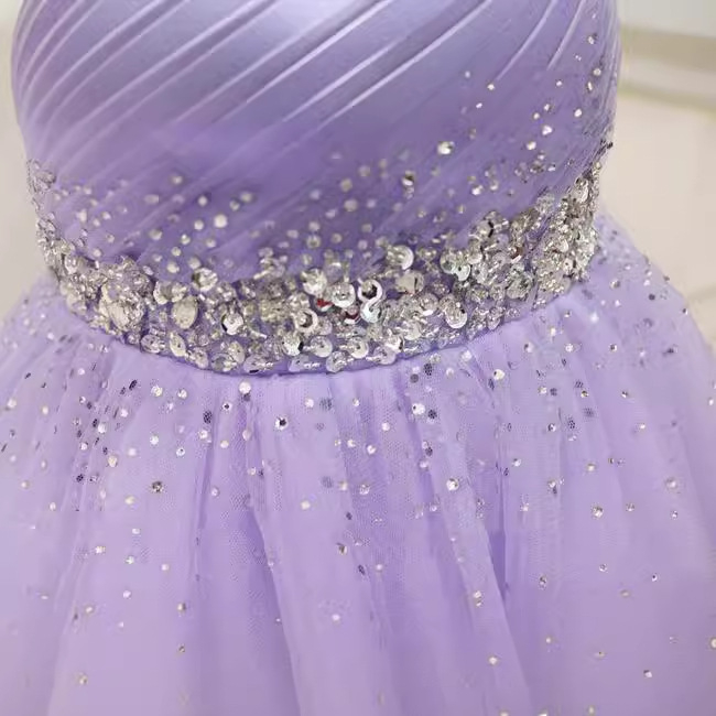 Rochie de domnișoară de onoare, umăr simplu, poliester, talie strânsă, mâneci scurte, rochie lungă de seară pentru petreceri