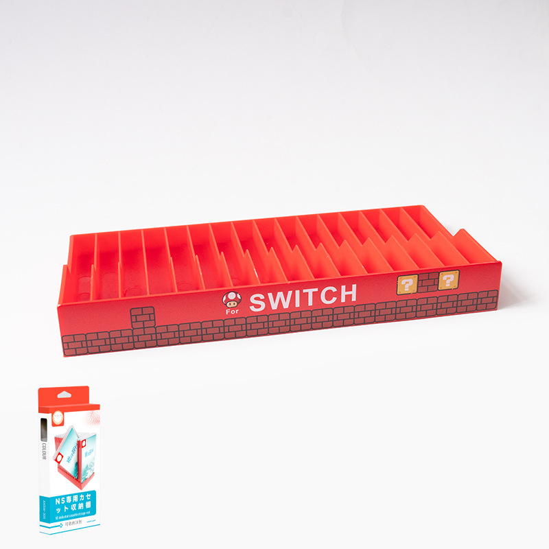 Ajitomo 305 husă de stocare pentru cartele Nintendo Switch, ABS, compatibilă cu cartele NS/OLED