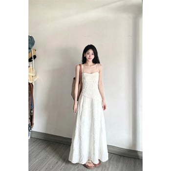 Rochie din cânepă, lungă, A-line, guler înalt, fără mâneci, stil street-hipster